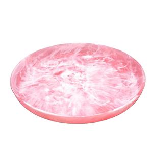 <span class=keywords><strong>Bandeja</strong></span> grande de resina de grado alimenticio con remolino negro de carbón, plato con borde de borde vertido a mano, plato biodegradable con textura de mármol - Product Image 3