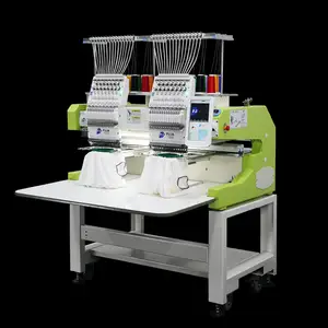 FUJA high speed tajima dst format 15 needle 2 head computerized digital embroidery machine