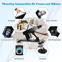 Automatische Stoß-Sexmaschine mit Vibrationsfunktion, 260 Einstellbare Geschwindigkeiten, Starker Saugnapf, Multi-Aufsatz-Masturbator für Frauen