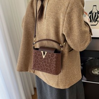 Nouveau Sac à Main Tendance de Luxe en Daim Imprimé Léopard pour Femme, Sac Bandoulière Haut de Gamme, Sac Fourre-tout Carré à Rabat