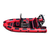 Bateau pneumatique semi-rigide (RHIB) 520 de 17 pieds en aluminium à coque rigide en V profond, haute qualité avec tube en Hypalon PVC