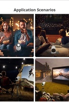 Proyector de Video Mini 4K HY300 Pro+ Portátil para Cine en Casa, con Sistema Android 14, LCD Inteligente, 170 ANSI, Auto HD, Listo para Enviar
