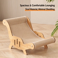 Tour griffoir pour chat avec lit, en bois naturel de luxe, pour intérieur, montage facile, durable, longue durée, en carton