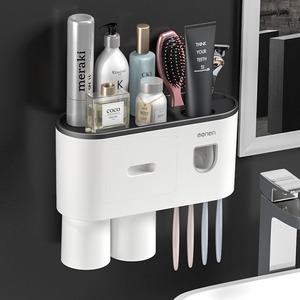 Portaspazzolini Creativo da Parete Senza Foratura con Porta Bicchieri per Igiene Orale - Ingrosso - Product Image 5