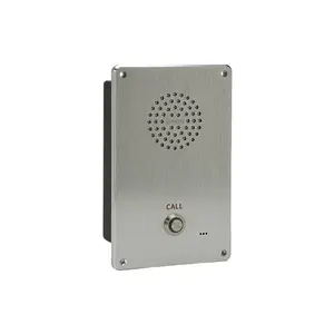 Flush Mounted Outdoor waterproof IP Network Intercom for Security Emergency phone emergency call box industrial intercom