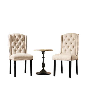 Ensemble de chaises de salle à manger de style minimaliste contemporain européen, chaises modernes en tissu personnalisables pour restaurants et hôtels - Product Image 4