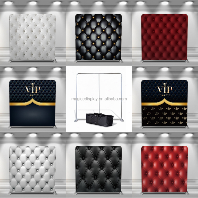 Fast Setup Custom Leather Design Tension Fabric Backdrop Pillowcase Backdrop Fabric Cover Photography Photo Studio for Wedding Birthday for Event