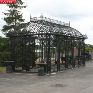 Satılık açık bahçe ferforje Gazebo Metal sera