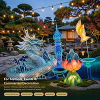 Ensemble de lanternes pour le Nouvel An, Noël, Halloween, pour la décoration des centres commerciaux, des parcs, des temples, des foires, colonne lumineuse à thème personnalisé, affichage événementiel