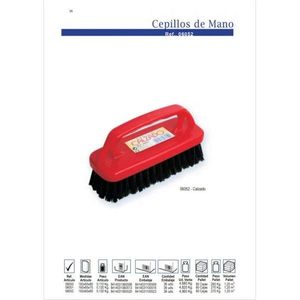 Spazzola per la pulizia delle mani Celatoo con manico in plastica rossa e setole in nylon nero per uso domestico - Product Image 2