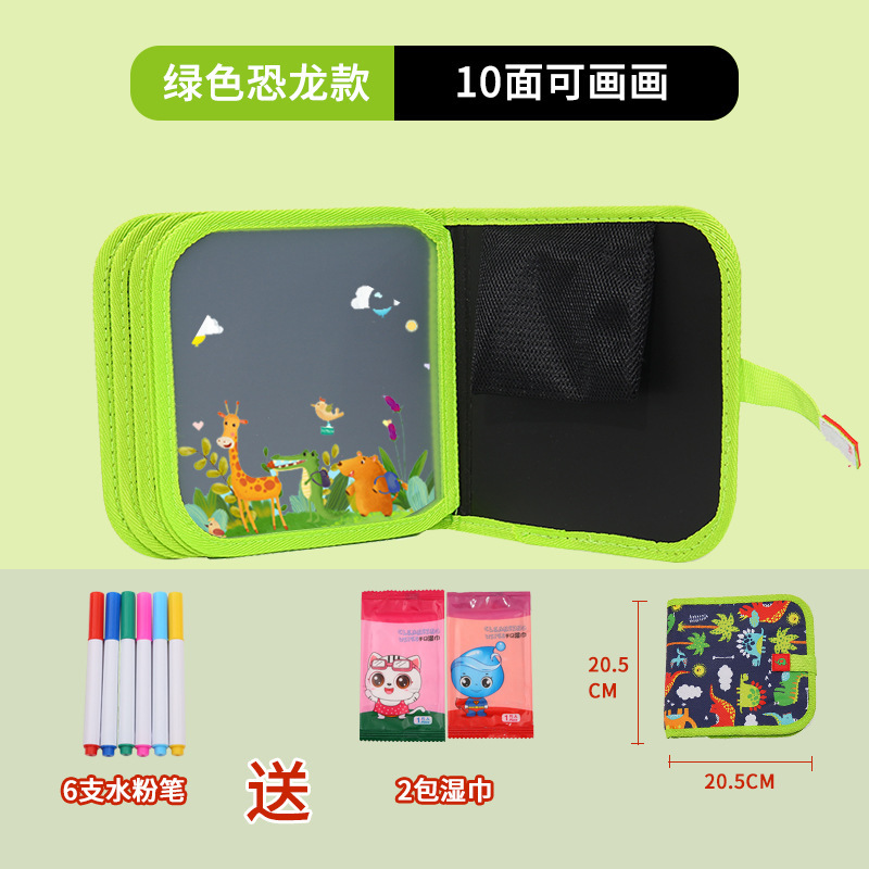 Dinosaurio verde estilo 10 caras