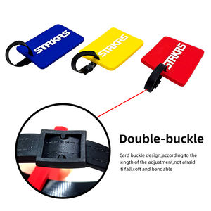 방수 PVC 고무 여행 가방 태그, 문자 패턴 여행용 캐리어 태그, 부드러운 PVC 가방 태그 - Product Image 6