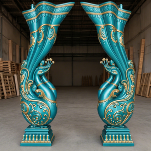 Estatua de Pavo Real Moderna y Portátil para Entrada de Boda, Estatuas de Fibra de Vidrio para Pasillo, Decoración para Escenario de Boda, EE. UU. - Product Image 1