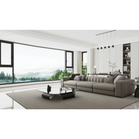 Fenêtres à battants en aluminium Schomex en gros, design moderne, insonorisées, coupe-vent, double vitrage trempé pour cuisine et design graphique