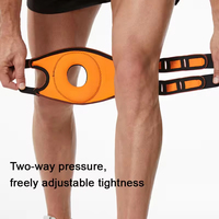Genouillère de sport à absorption des chocs, protection bidirectionnelle réglable, ceinture rotulienne en silicone anti-collision