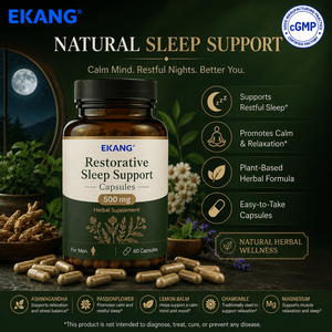 Cápsulas Naturales para el Sueño de Marca Privada Hechas en EE. UU., Suplemento Herbal de 500 mg, Fórmula Relajante a Base de Plantas para Hombres - Product Image 1