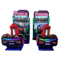 Simulateur de jeu vidéo d'arcade de course automobile dynamique de luxe 55 pouces, à monnayeur, pour adultes
