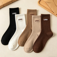 Fabricants de chaussettes à logo à faible MOQ, chaussettes en coton tricotées à bande, chaussettes de sport pour hommes, chaussettes personnalisées sur mesure