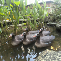 Décoy d'oie blanche réaliste en EVA, pliable et flottant, avec ventre moucheté, pour la chasse aux oiseaux aquatiques et la décoration de jardin