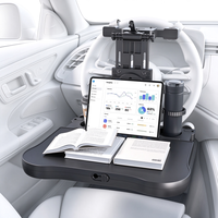 Plateau de voiture multifonctionnel et portable pour ordinateur portable, support universel pour volant et dossier de siège