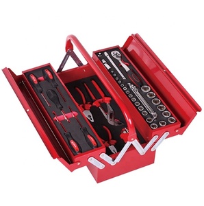 Tongrun BIGRED Repair Box Steel Car Portable Hardware Repair Toolbox <b>Storage</b> Box 48 Pieces - Product Image 5