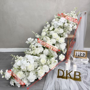 <span class=keywords><strong>Chemin</strong></span> <span class=keywords><strong>de</strong></span> <span class=keywords><strong>Table</strong></span> Luxe en Fleurs d'Hortensia en Soie Blanche Artificielle, Effet Naturel, Haute Qualité, pour Décoration <span class=keywords><strong>de</strong></span> <span class=keywords><strong>Table</strong></span> <span class=keywords><strong>de</strong></span> Mariage - Product Image 2