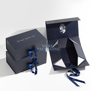 Soluciones de embalaje de papel rígido personalizables adecuadas para todas las industrias, venta al por mayor, caja plegable de regalo magnética de lujo con cinta - Product Image 2