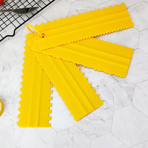 Modern stil plastik kek dekorasyon alet takımı tek kullanımlık PP mus tereyağı buzlanma kontur Combs kare pürüzsüz fondan için - Product Image 4