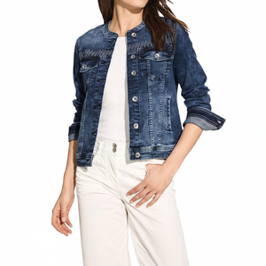 Chaqueta vaquera para mujer superventas de calidad superior, chaqueta vaquera para mujer de tendencia superior con material duradero, chaqueta vaquera para mujer - Product Image 1