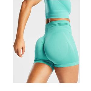 Best Quality Women's Seamless Breathable Eco-Friendly Yoga Shorts Jogging Fitness High <b>Waist</b> Lightweight BD - Product Image 2