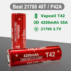 Batterie <span class=keywords><strong>Vapcell</strong></span> <span class=keywords><strong>21700</strong></span> T42 4200mah 35A/50A haute puissance, plus puissante que <span class=keywords><strong>21700</strong></span> Vtc6A/40T - Product Image 2