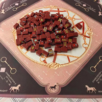 Set Mahjong Akrilik Warna Kopi Vintage, Pola Gambar Tangan yang Elegan, Hadiah Suvenir Premium untuk Pecinta Mahjong