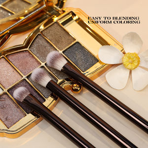 Juego de 20 <span class=keywords><strong>Brochas</strong></span> de Maquillaje Veganas de 3 Tonos con Mango de Aluminio y ABS, <span class=keywords><strong>Brochas</strong></span> de Maquillaje Sintéticas Profesionales Marrones - Product Image 3