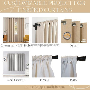 <span class=keywords><strong>Rideaux</strong></span> occultants 100% polyester, isolés thermiquement, bloquant la lumière, à œillets, style moderne, toutes saisons, conformes au sommeil, pour un confort optimal - Product Image 4