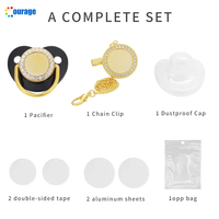 Attache-sucette personnalisée en silicone de luxe pour bébé, avec sublimation, pour bébé, avec clip pour sucette