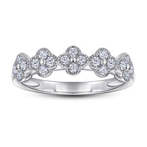 Jewelry <b>Ring</b> <b>Sterling</b> <b>Silver</b> Four Petals <b>Set</b> in Zircon <b>Ring</b> Trendind <b>Sterling</b> <b>Silver</b> <b>Rings</b> - Product Image 2