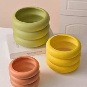 Macetas de cerámica decorativas para el hogar, adornos creativos de Color caramelo, macetas de flores, <span class=keywords><strong>maceta</strong></span> suculenta de cerámica - Product Image 5