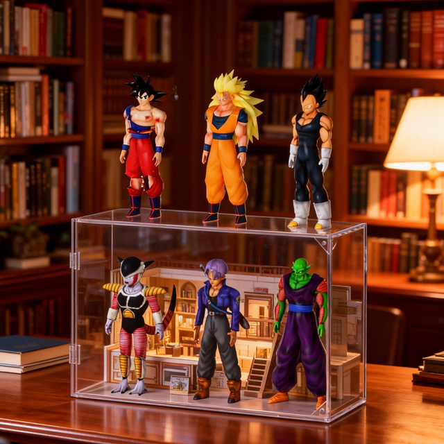Hot-Selling Acrylic Double-Layer Magnetic Display Shelf for Anime Transparent & Multi-Functional Home Use