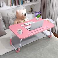 Combohome lit pour ordinateur portable Table pliable plateau de petit-déjeuner Portable bureau debout lecture et support en bambou avec tiroir pour canapé bureau