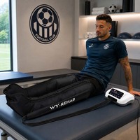 Masseur de compression des jambes professionnel, bottes de compression d'air à 4 chambres pour améliorer la circulation et une récupération plus rapide
