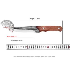 Couteau à désosser forgé à la main en acier inoxydable de vente chaude couteau spécial de <span class=keywords><strong>boucher</strong></span> pour l'abattage des porcs couteau à viande de coupe de mouton - Product Image 5
