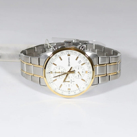 Montre Homme Quartz Étanche 100m Triple Chronomètre Dorée Tendance Sportive Simple et Élégante avec Calendrier et Cadran à Aiguilles