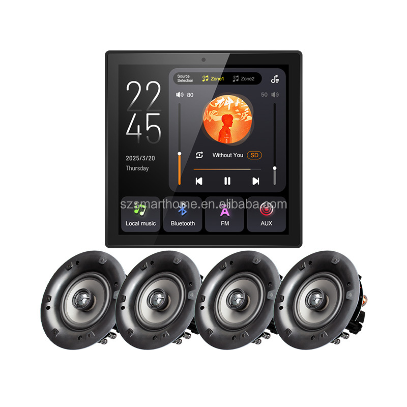 2 Zone Music Touch Screen TF/USB/AUX/Radio Home Theater Playing System Media Player for Smart Home · image 2