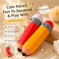 Jouet anti-stress réaliste en forme de crayon géant à rebond rapide, gadget de décompression original
