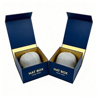 Boîte rigide magnétique mate personnalisée de style livre pour l'emballage de casquettes de baseball, boîte cadeau de luxe en carton pour chapeau avec logo