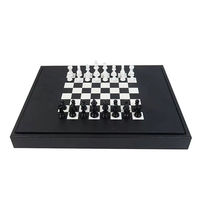 Jeu de société classique 3-en-1 : Backgammon, jeu de lames et jeux traditionnels, plateau en cuir, jouet de voyage 18 pouces pour enfants et adultes