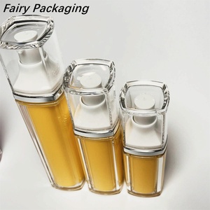 Tùy Chỉnh Thân Thiện Với Môi 30Ml 80Ml Acrylic Thủy Tinh Trong Suốt Huyết Thanh Chai Không Có Không Khí Bơm Màu Cam Hồng Bơm Lại Mỹ Phẩm 120Ml - Product Image 4