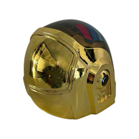 Casque Punk en Gros avec Lumière LED, Masque de Cosplay Daft Punk en Résine pour Adulte, Accessoire de Costume Style Punk pour Fête d'Halloween