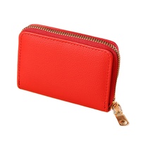 Dompet kecil grosir murah tempat kartu modis dompet saku uang Mini dompet Logo kustom untuk wanita