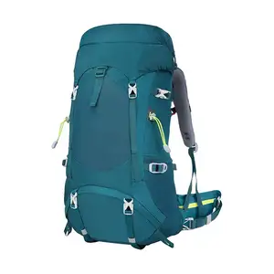 İç çerçeve yürüyüş sırt çantası 50L, su geçirmez dağ tırmanma kamp açık sırt çantası sırt çantası yağmurluk ile